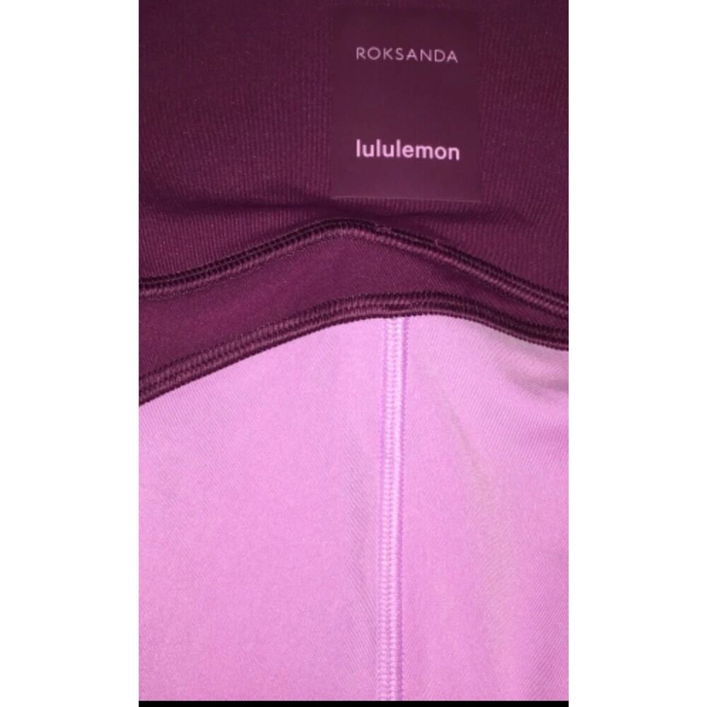 Lululemon x Roksanda Colorblock Leggings Sz 4 Pink Burgundy Yellow Sculpt Pants - Picture 5 of 6